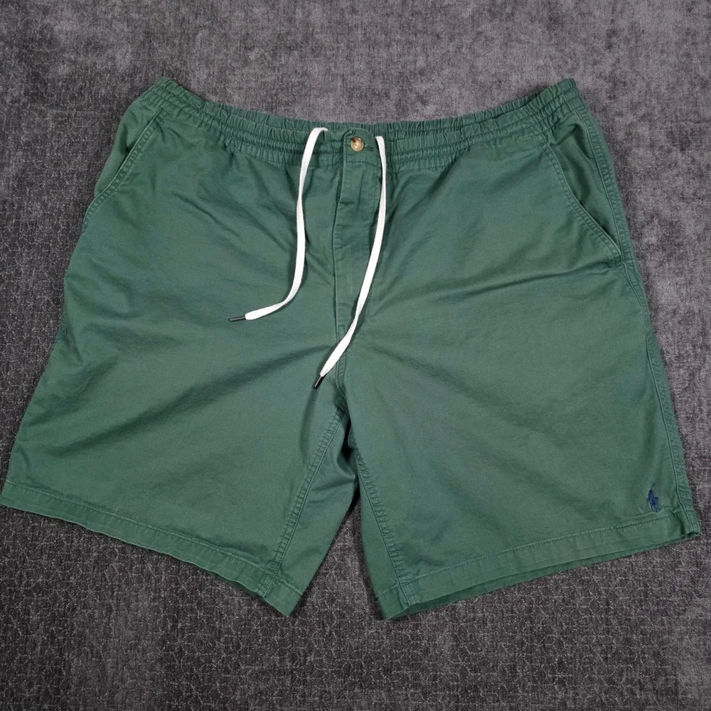 Polo Ralph Lauren Mens XLT Green Prepster Shorts Elastic Waist Cotton Twill Pony